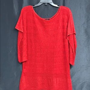Beautiful red shimmer Ashley Stewart sweater.